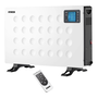 Radiator electric cu LCD Smart Noveen temporizator si telecomanda, 2000 W, 3 trepte de putere, Alb