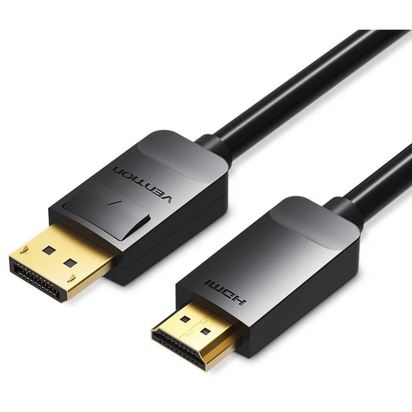 Vention HADBH адаптер за видео кабел 2 м DisplayPort HDMI Черен