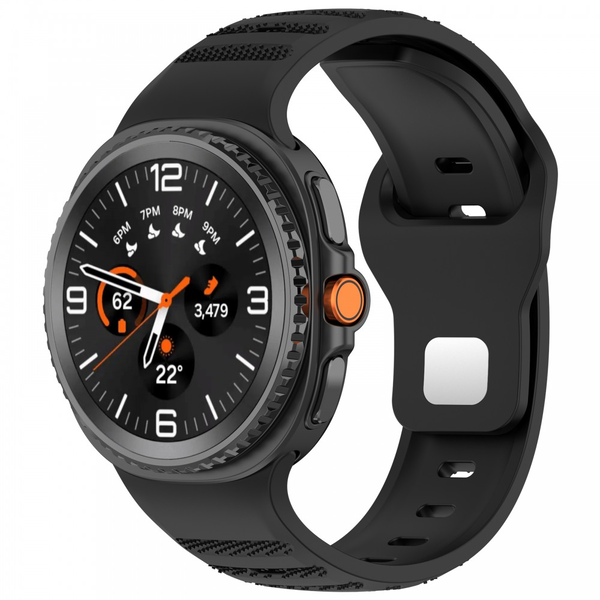 Samsung Galaxy Watch 8/Classic bordázott óraszíj,22mm,Fekete