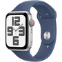 Apple Watch SE2 v3 Cellular, 40 mm, сребрист алуминиев корпус, деним спортна каишка, M/L