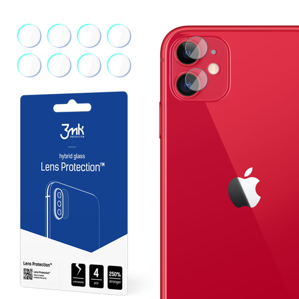 HYBRID GLASS 3MK FLEXIBLE GLASS LENS IPHONE 11 FOR CAMERA 4 PCS.