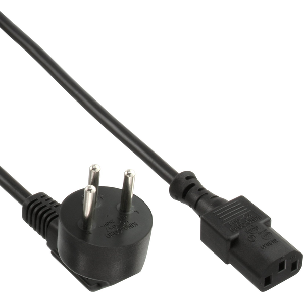 InLine 16653S cavo di alimentazione Nero 3 m Spina di alimentazione di tipo H Accoppiatore C13