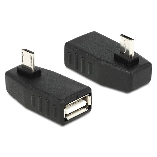Delock Adapter USB micro-B Stecker > USB 2.0-A Buchse OTG 90° gewinkelt