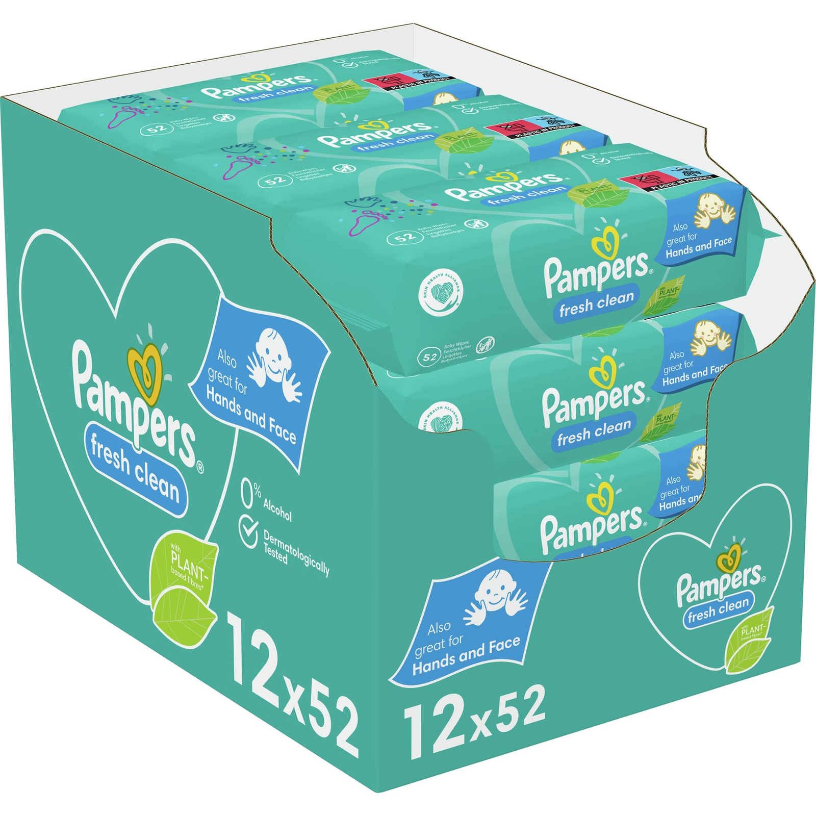 PAMPERS Fresh Clean 12× 52 db (8001841078441)