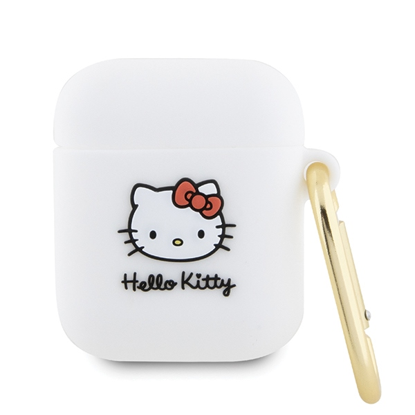 Hello Kitty 3D Kitty Head Airpods 1 / 2 Szilikon tok - Fehér (HKA23DKHSH)