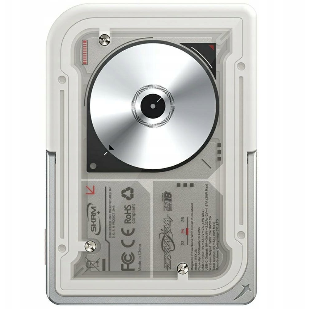 SKINARMA Nexus Nova 5000mAh 20W Power Bank szürke MagSafe