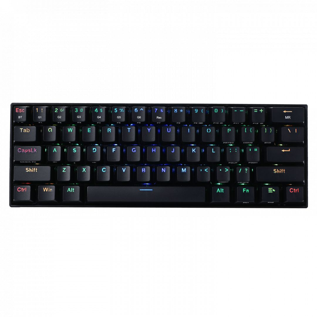 Redragon Draconic Compact RGB Wireless Red Mechanical Tenkeyless Designed Bluetooth Gaming Keyboard Black HU (K530RGB_RED_HU)
