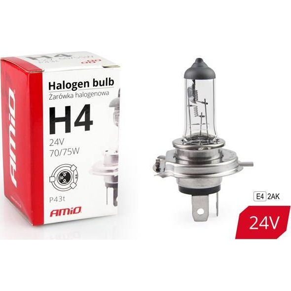 Amio Halogén Izzó H4 24 V 70/75 W P43t UV Szűrő