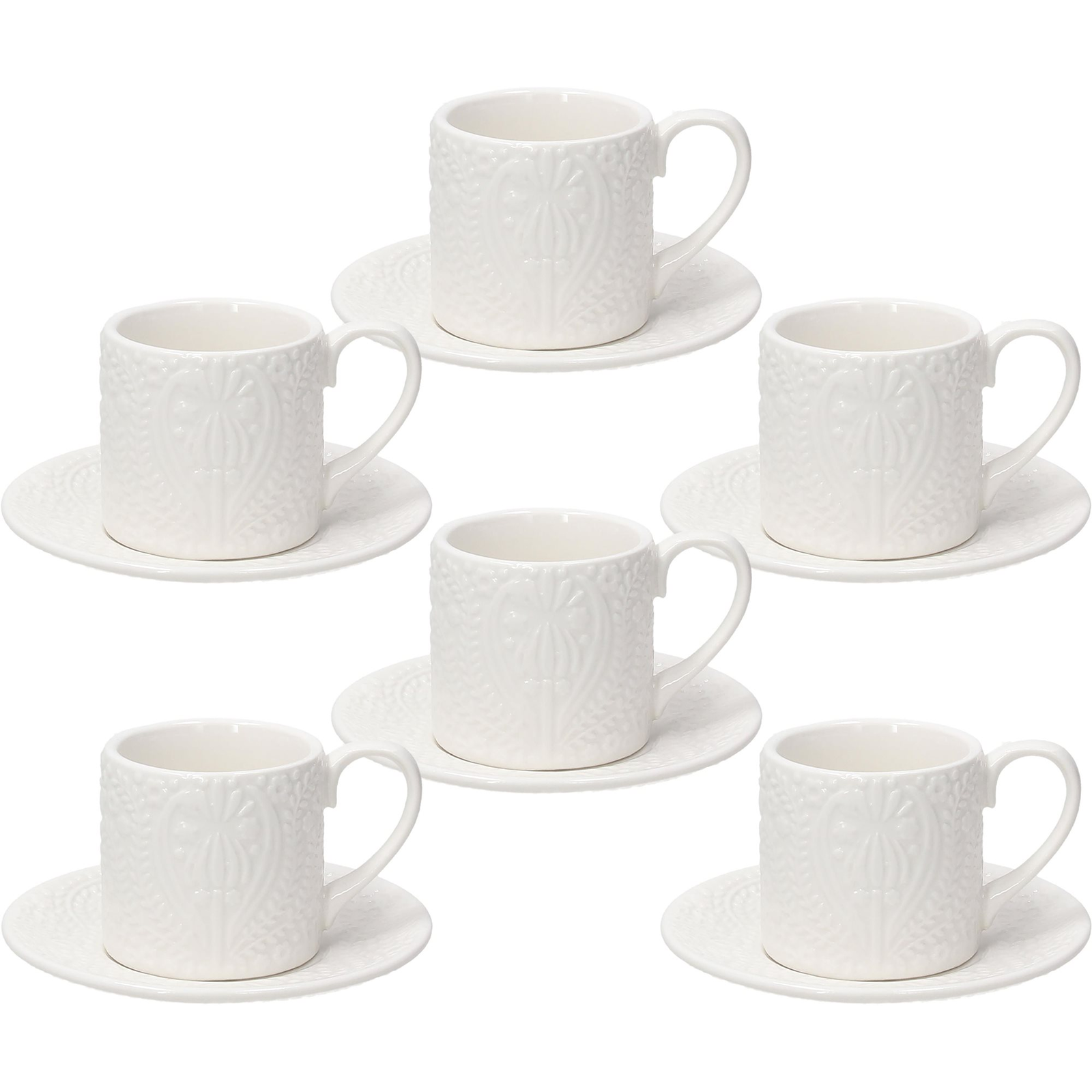 Tognana COPENAGHEN kávéscsészekészlet csészealjjal, 6 db, 70 ml (OE085015697)