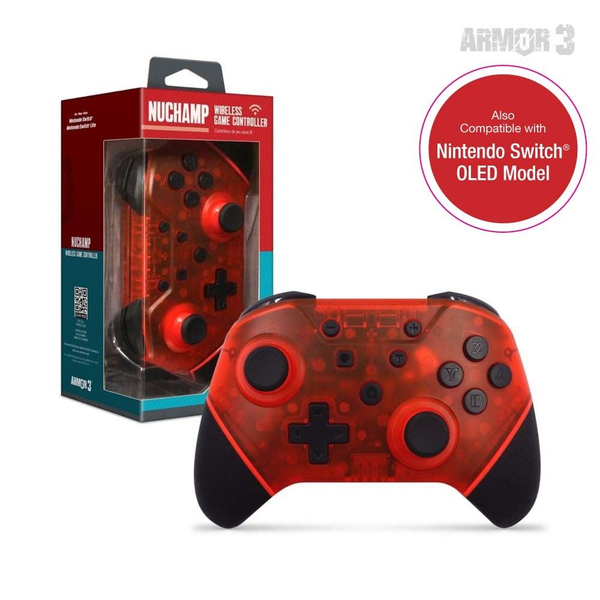Armor3 NuChamp Nintendo Switch vezeték nélküli kontroller vörös (M07467-RR)