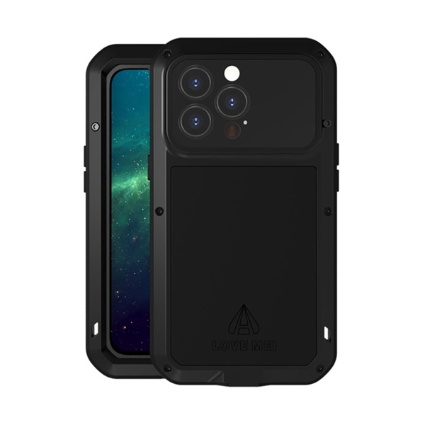 Love Mei Powerful defender Apple iPhone 13 Pro Ütésálló tok+kijelzővédő - Fekete (GP-111546)