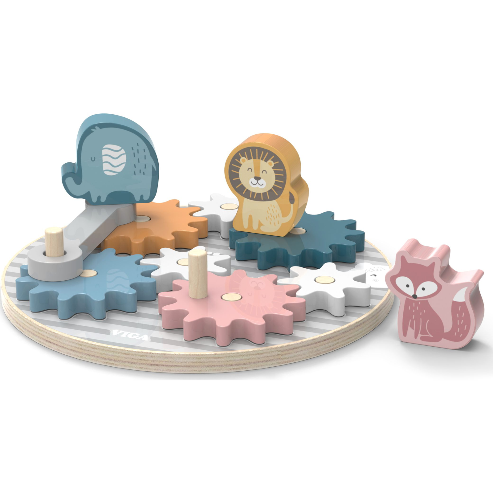 Fa fogaskerekes készségfejlesztő állatkák (6971608440069)