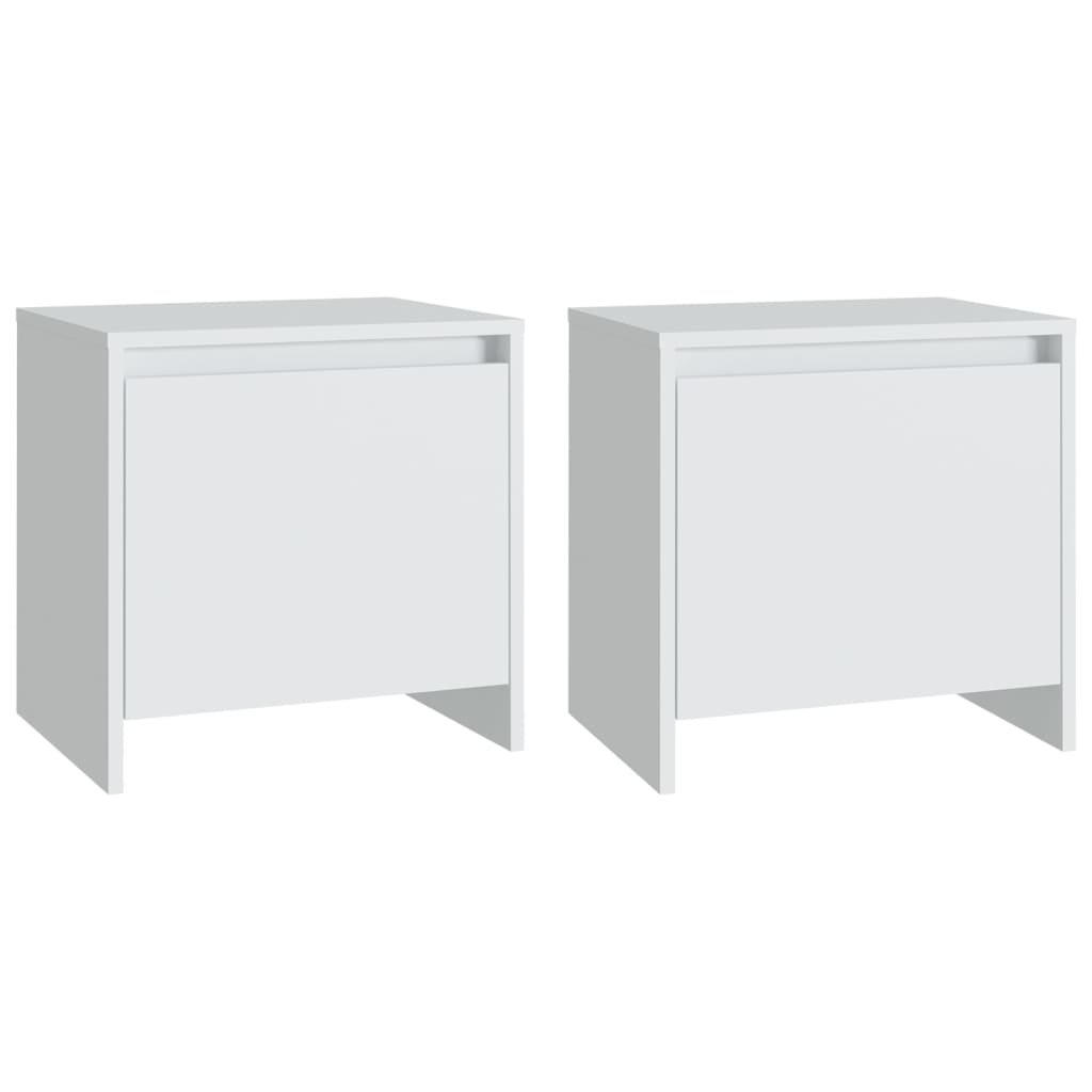 2 db fehér forgácslap éjjeliszekrény 45 x 34 x 44,5 cm (809864)