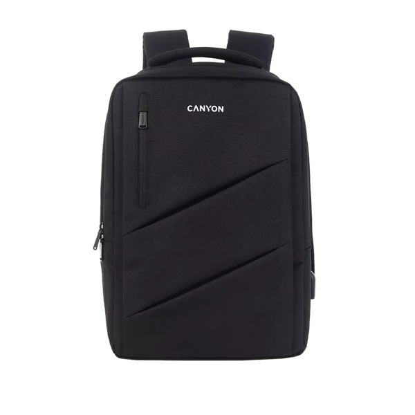 CANYON BPE-5, Laptop backpack for 15.6 inch, Product spec/size(mm): 400MM x300MM x 120MM(+60MM),Black, EXTERIOR materials:100% Polyester, Inner materials:100% Polyestermax weight (KGS): 12kg (CNS-BPE5B1)