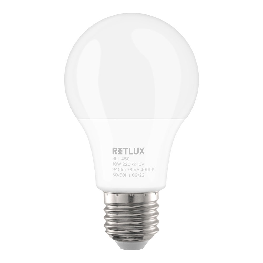Retlux RLL 450 LED A60 izzó 10W 940lm 4000K E27 - Hideg fehér (RLL 450)