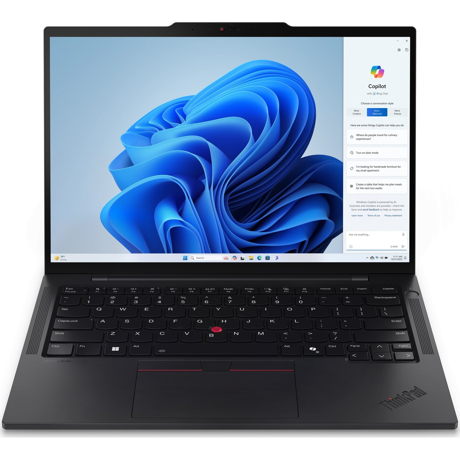 Lenovo ThinkPad T14s Intel Core Ultra 7 155U Laptop 35,6 cm (14