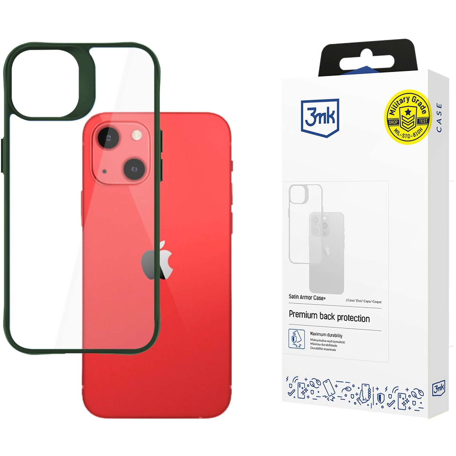 3MK Satin Armor Case+ Apple iPhone 13 zöld tok (5903108592550)