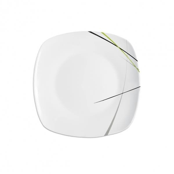 Orion Szögletes porcelán desszertes tányér GREEN (128254)