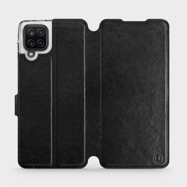 Flip case for Samsung Galaxy A12 in Black&Gray with grey interior (5903516612437)