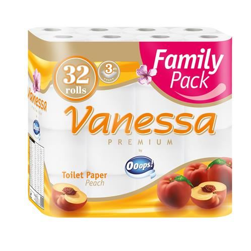 Ooops! Vanessa toalettpapír 3 rétegű, 32 tekercses (KTC3001479) (KTC3001479)