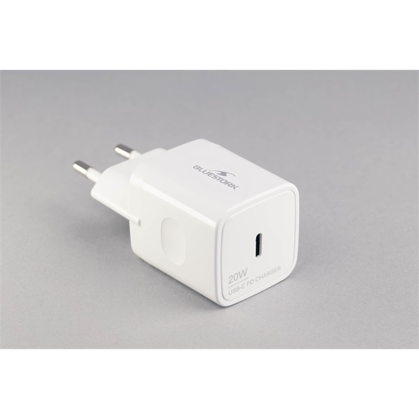 Bluestork PW-20-C USB-C Hálózati Töltő Adapter 20W - Fehér