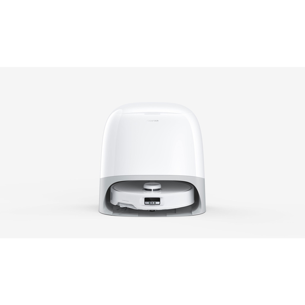 Прахосмукачка-робот Roborock Qrevo Curv RSD0712CE със станция за зареждане, 18500 pa, Прахосмукачка, моп и смарт станция с автоматично изпразване, 66W, Lidar, 5200mAh батерия, Въртящ се моп, Бял