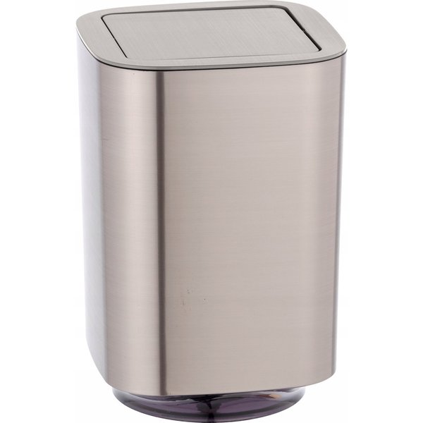 Cubo De Basura Wenko Auron Plateado 5.5 L