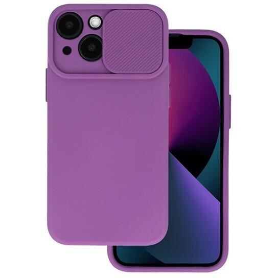 Gigapack Apple iPhone 14 kameravédős szilikon tok matt lila (GP-130583) (GP-130583)