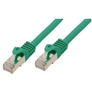 Shiverpeaks BASIC- S - Patch- Cable - RJ- 45 (M) to RJ- 45 (M) - 1,0m - SFTP, PiMF - Cat.7 RohCable (Cable) / CAT 6a (connections) - shaped - bez haka - green (BS75511- G)