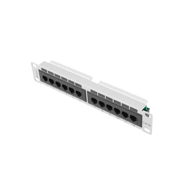 Patch Panel 12 Port 1U 10 palců kategorie 5e šedá