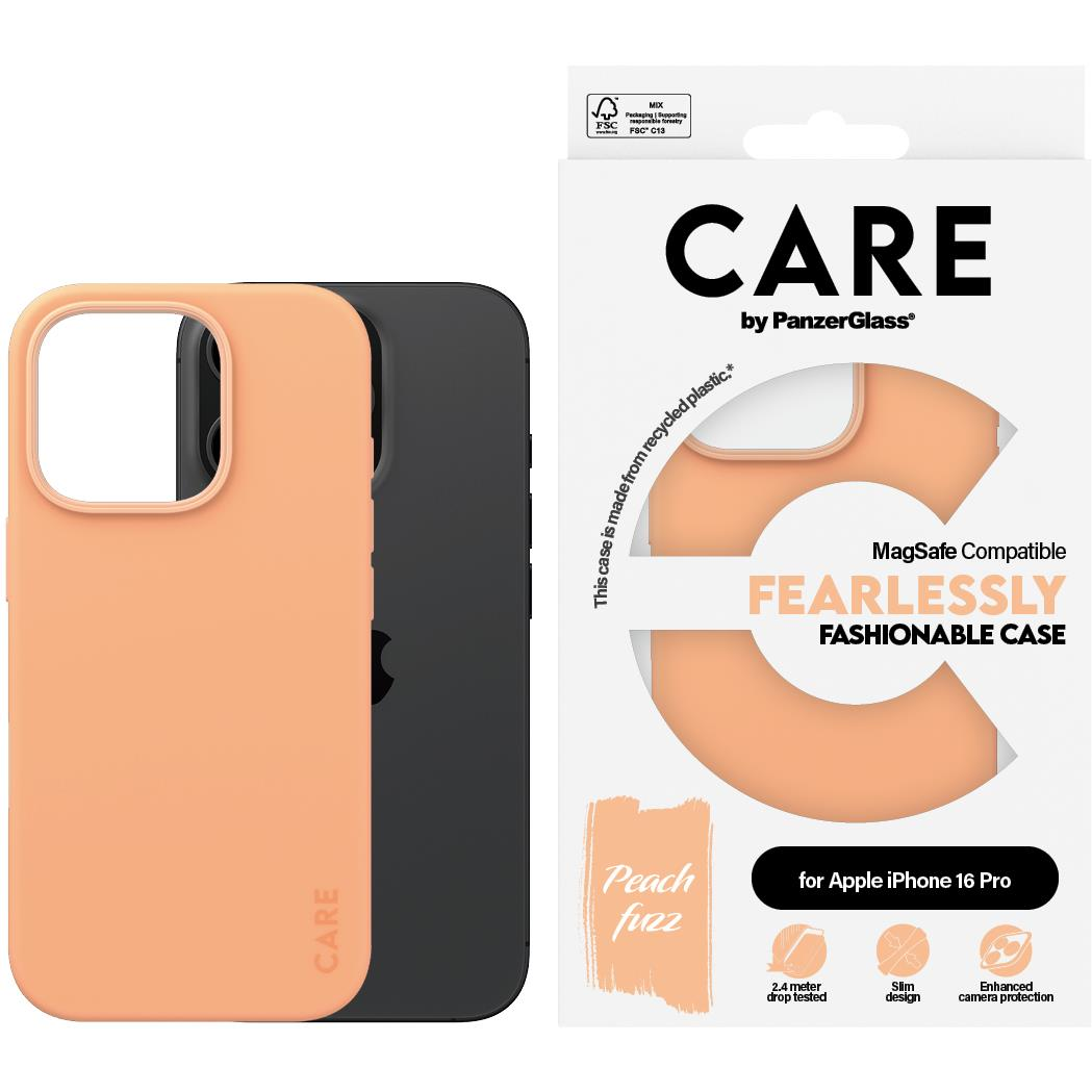 PanzerGlass CARE tok Apple iPhone 16 Pro MagSafe Fearlessly barackszín (1390)