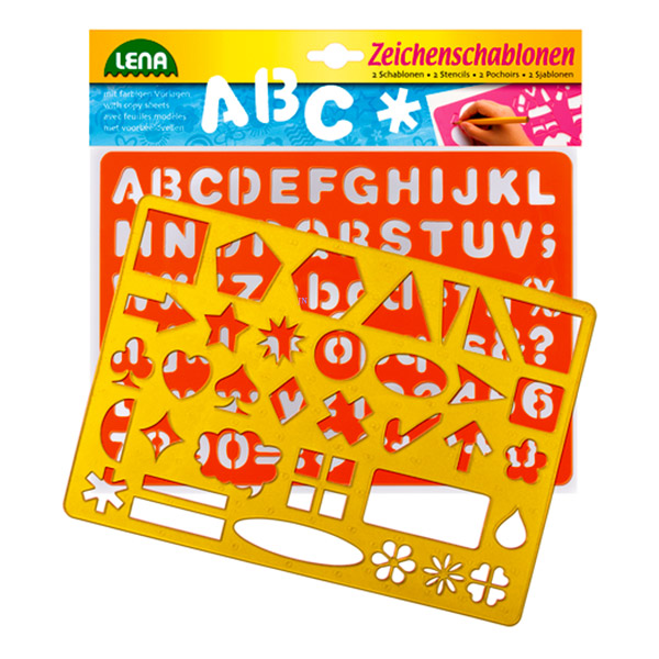 Lena 65774 2 db-os rajzolósablon - betűk. számok. formák (65774)