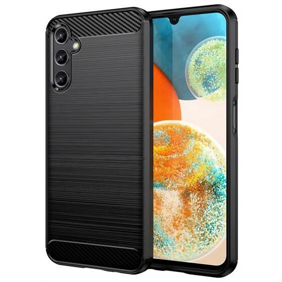 Gigapack Samsung Galaxy A35 5G (SM-A356) szálcsiszolt, karbon mintás tok fekete (GP-154150)