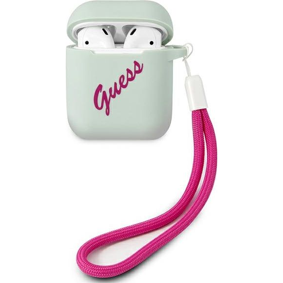 Guess GUACA2LSVSBF AirPods Borító - Szilikon, Vintage, Kék Fukszia (GUE867BLUFCS)