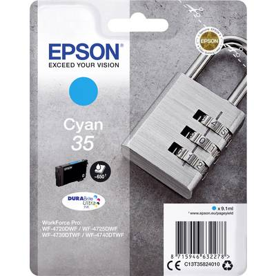 Epson Padlock C13T35824010 inktcartridge 1 stuk(s) Origineel Normaal rendement Cyaan
