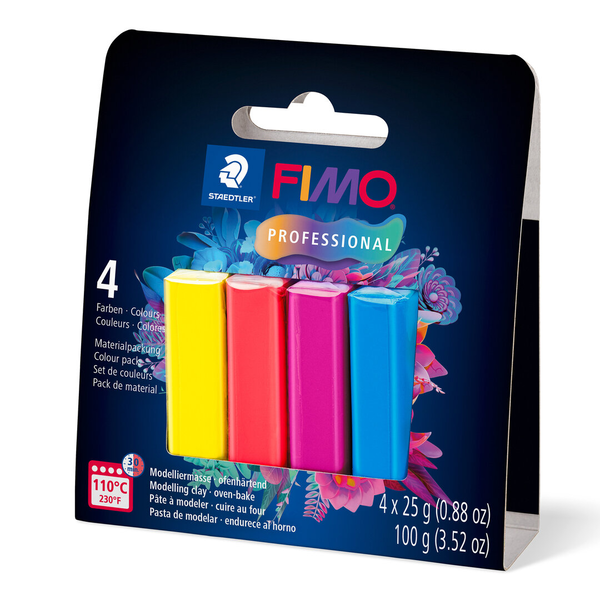 Staedtler FIMO Professzionális Égethető gyurma készlet 4x25g - Vegyes színek