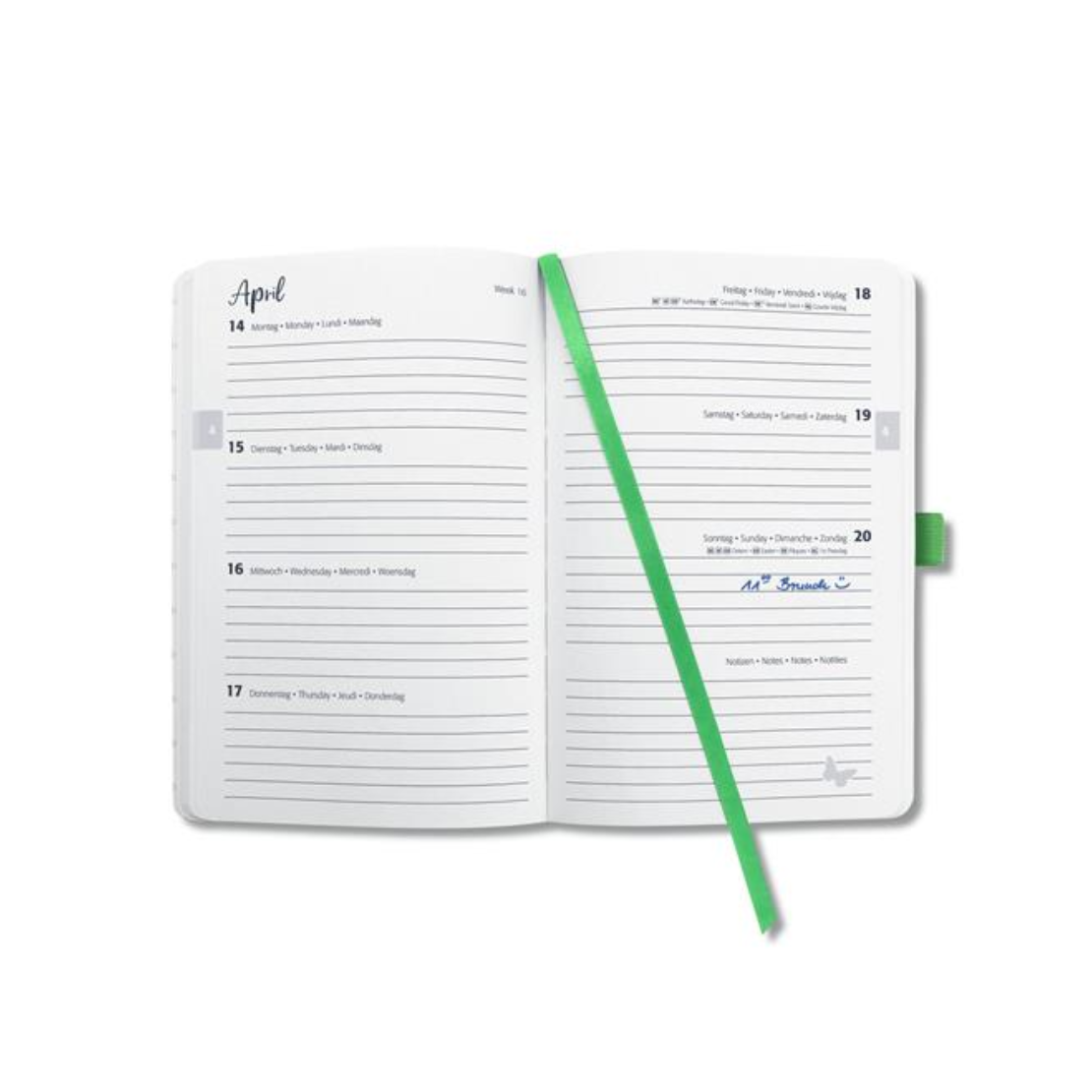 Sigel Jolie Green Jungle Fever A5 2025 Heti naptár kemény borítóval - Zöld/Mintás (J5355)