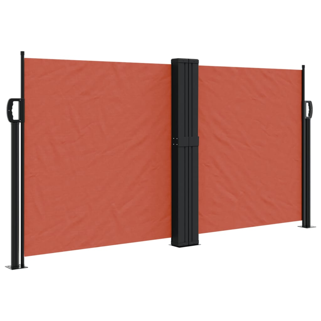 terrakotta behúzható oldalsó napellenző 120 x 600 cm (4004603)