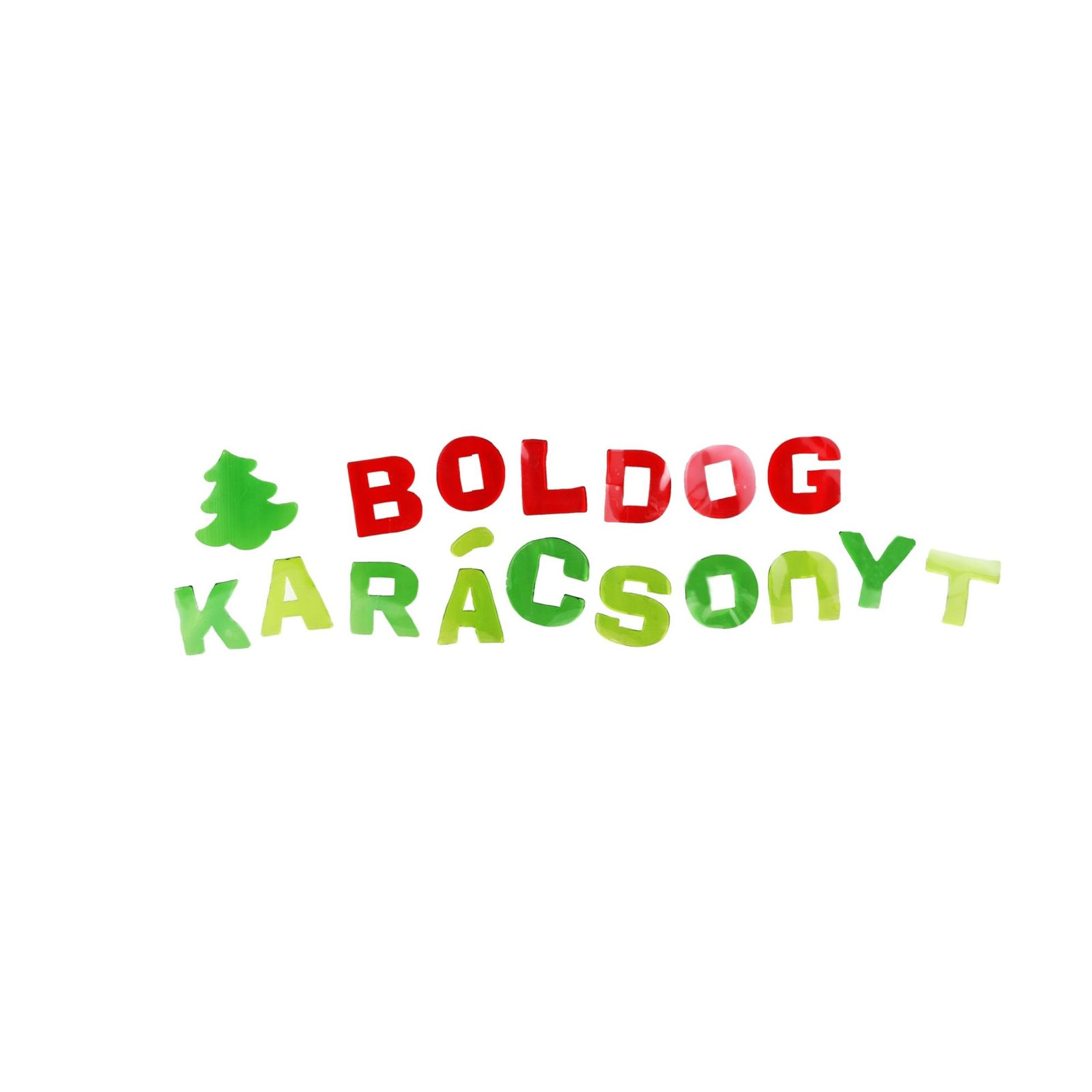 QX Toys Boldog karácsonyt feliratú ablakdísz (312655)