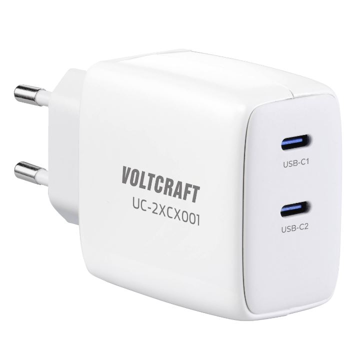 VOLTCRAFT 2xUSB-C hálózati adapter fehér (VC-13091940) (VC-13091940)