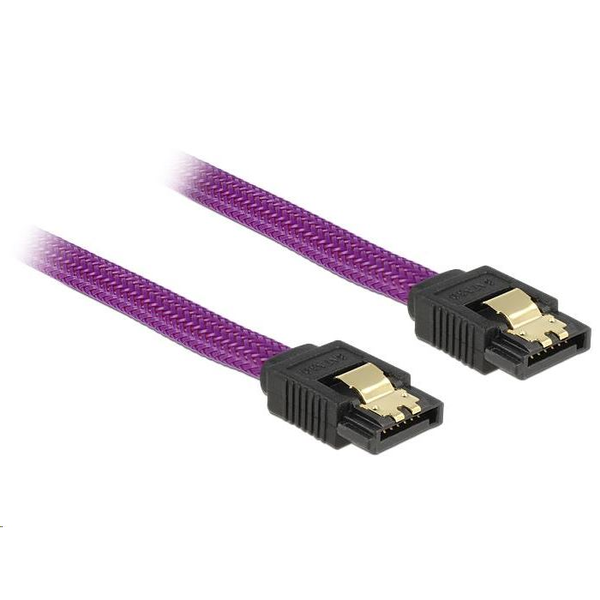 Delock 83692 SATA kábel 6 Gb/s egyenes/egyenes lila 100cm