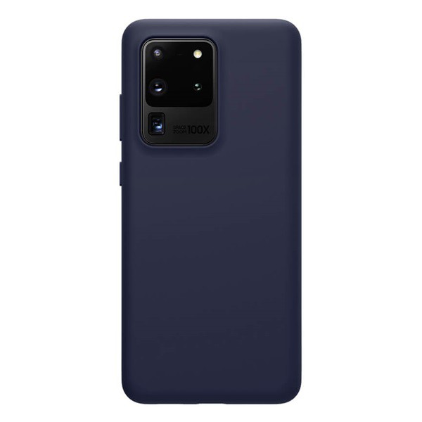 NILLKIN FLEX PURE szilikon telefonvédő (ultravékony, környezetbarát, mikrofiber plüss belső, matt) SÖTÉTKÉK [Samsung Galaxy S20 Ultra 5G (SM-G988B)]