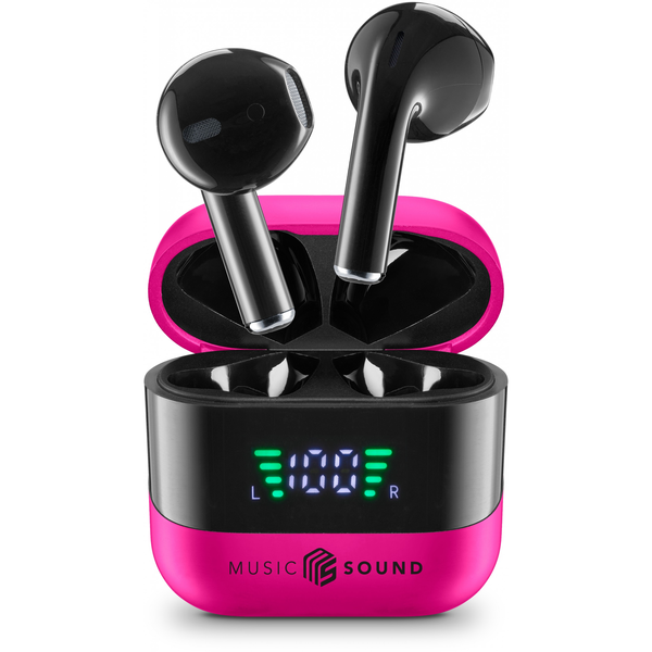 Music Sound 8018080488634 Slúchadlá s mikrofónom Bezdrôtový Do ucha Hovor / hudba Bluetooth Ružová