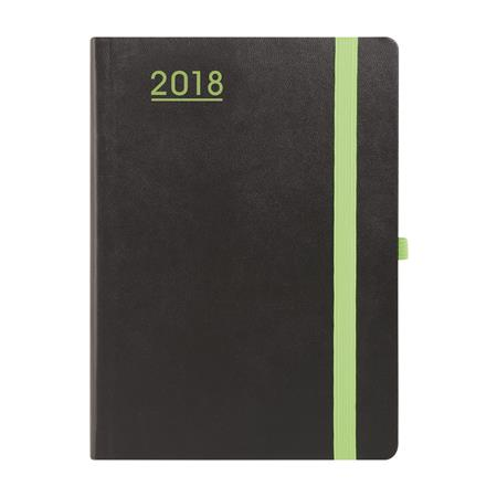 Toptimer Nero B6 heti tervező naptár fekete-zöld (18T012N-006)