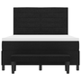 Box Spring Ágy Matraccal és Padló Fekete 160x200 cm Szövet
