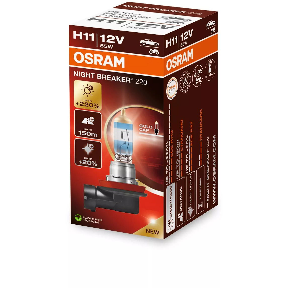 OSRAM H11 Night Breaker 220, +220% (4062172399418)