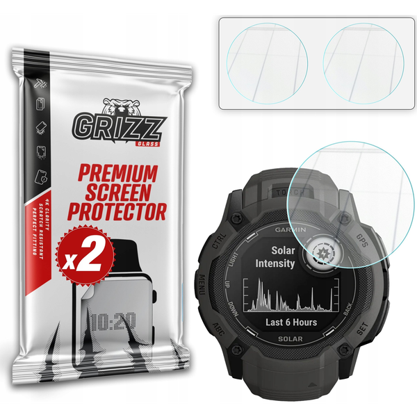 Szkło hybrydowe GrizzGlass HybridGlass do Garmin Instinct 2X 50mm