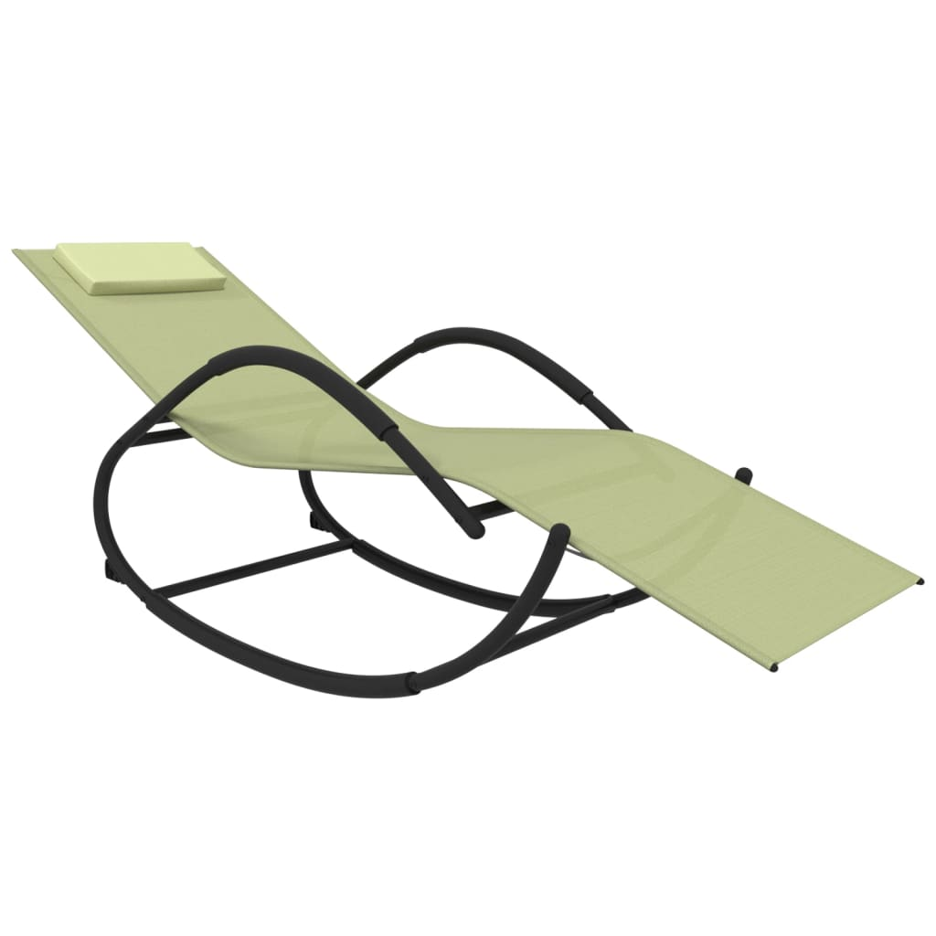 krémszínű acél és textilén hintázó napozóágy (318118)