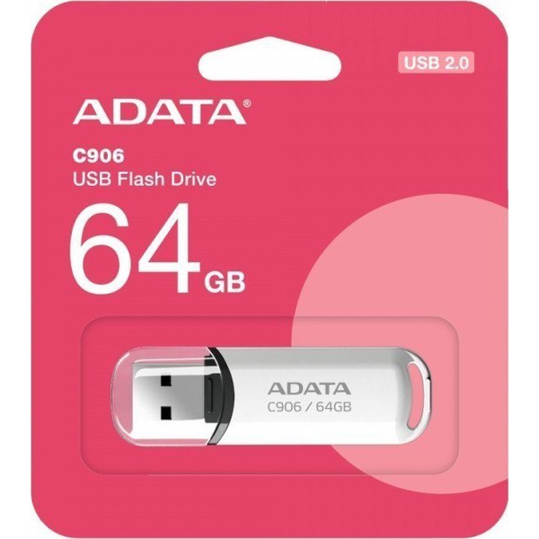 ADATA C906 USB-nøgle 64 GB USB Type-A 2.0 Hvid