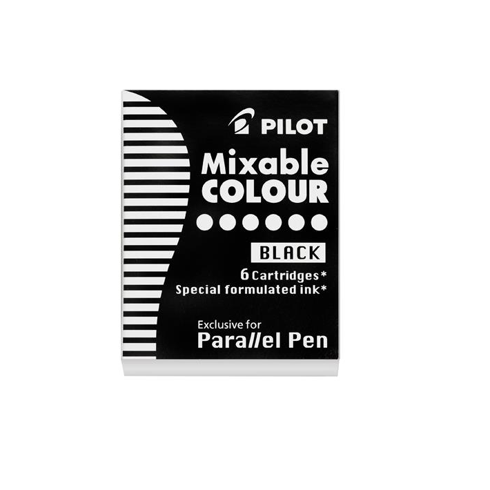 Pilot Parallel Pen Töltőtoll patron - Fekete (6 db / csomag) (IC-P3-S6-B)